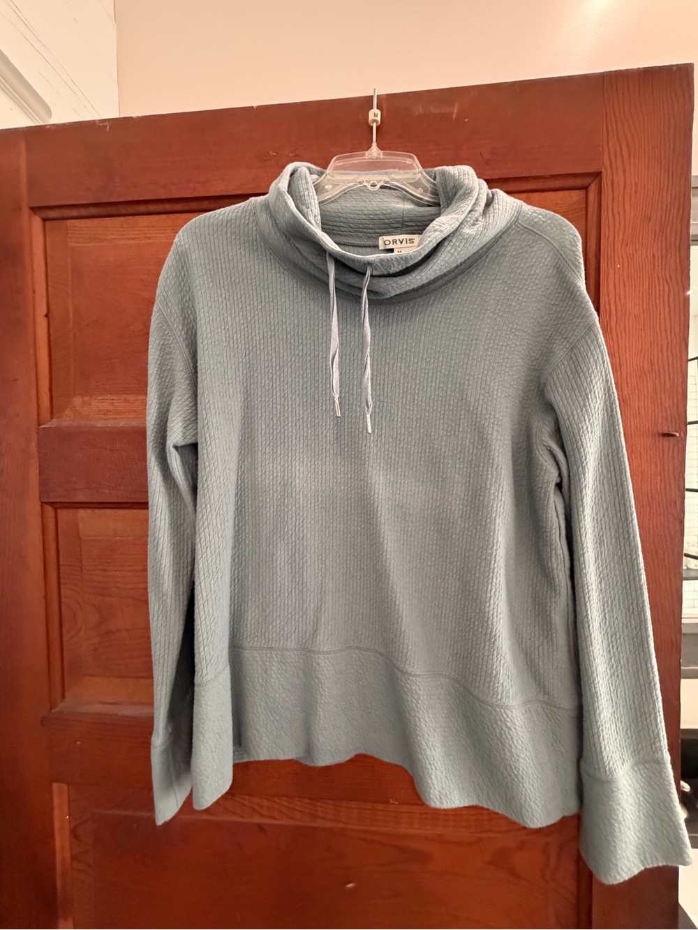 Orvis Women's Dusty Green Funnel Neck Pullover Sweater
